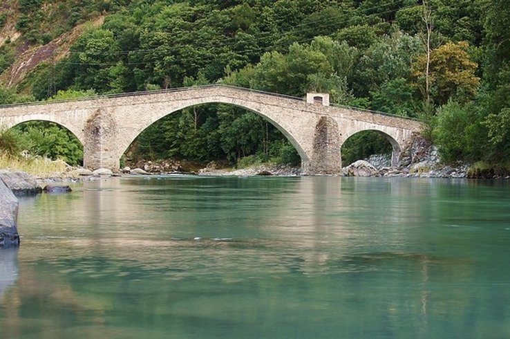Restauro ponte di Echallod nel Comune di Arnad